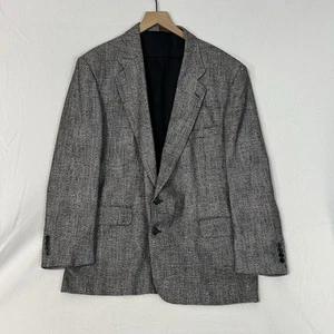Stafford Blazer Sport Coat Jacket Wool/Silk/Poly Blend 48R Glenn Check Gray - Picture 1 of 13