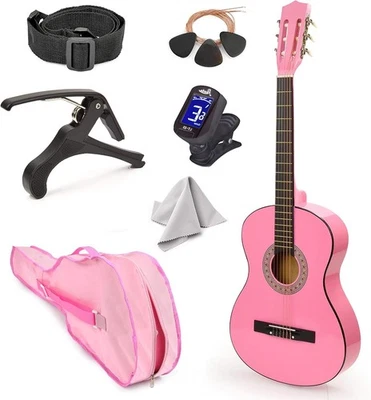 "Guitarra de madera de 30"" con estuche y accesorios para principiantes " - Image 1 of 4