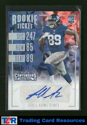 2016 Panini Contenders #131 Jerell Adams Cracked Ice Ticket #/24 Auto - Image 1 of 2