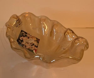 NEW w/tags Murano Glass Light Beige Handblown Italy Exc Condition - Picture 1 of 7