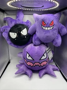 Juego de 3 piezas de peluche de peluche Gastly Haunter Gengar 3D nuevo - Imagen 1 de 23