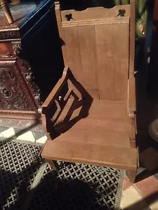 pugin victorian oak chair church papal bishop throne pew cathedra 19th CENTURY1 - Picture 1 of 11
