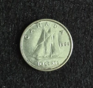 1968 Canada Silver Dime - Queen Elizabeth II - Picture 1 of 4
