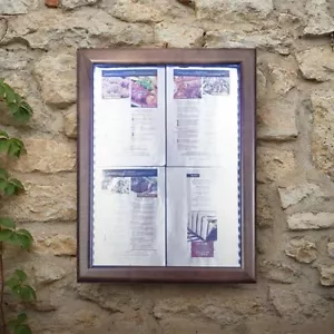 Securit 2 X A4 Página Colgante Pared Externo Interno Menú/Tablero de Información - Imagen 1 de 3