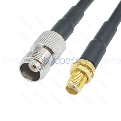SMA female to TNC female Jack Bulkhead RF RG58 Coaxial Coax cable 50ohm bydpete - Image 1 of 4