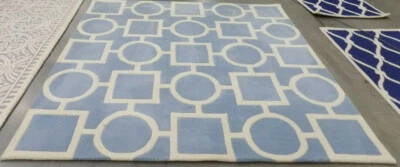 BLUE / IVORY 7' X 7' Damaged Rug Reduced Price 1172574741 CHT737B-7SQ - Image 1 of 4