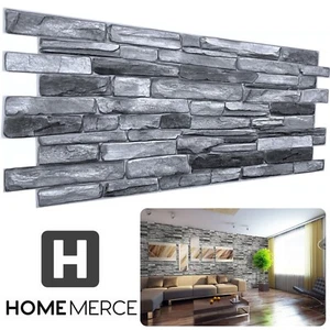 Panel Wall Stone PVC Cladding Tiles 3D Effect Wall Covering Panels Decorative - Picture 1 of 19