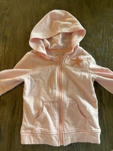 IDEOLOGY PINK GENTLY WORN STAR APPLIQUE HOODED SWEAT JACKET ZIP FRONT SZ 4Y - Picture 1 of 3