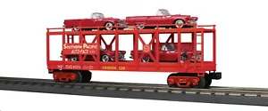 MTH 30-76877 RAILKING SOUTHERN PACIFIC SP AUTO CARRIER W/ FORD THUNDERBIRDS NEW - Picture 1 of 4