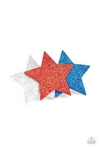 Paparazzi Happy Birthday America Red White Blue Star 4th of July Hair Clip NEW - Picture 1 of 1