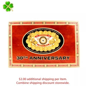 Caja de cigarros de madera vacía Perdomo Robusto Connecticut 30 aniversario 9,25" x 6" x 3 - Imagen 1 de 12