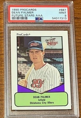 1990 Procards AAA Future Stars Baseball #687 Dean Palmer PSA 9 Pop 6 - Image 1 of 2