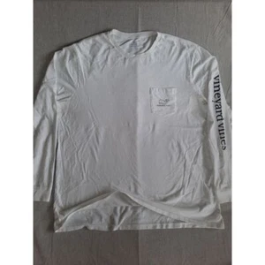 Vineyard Vines Men's 2XL White Pure Cotton Art Logo Pullover Long Sleeve T-Shirt - Picture 1 of 8