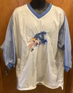 Pullover cortavientos vintage And1 Collegiate NC tacones alquitranados UNC para hombre GRANDE L - Imagen 1 de 7