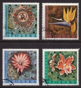 Poland 1968 Exotic Flowers Mi 1837-40 - Picture 1 of 2