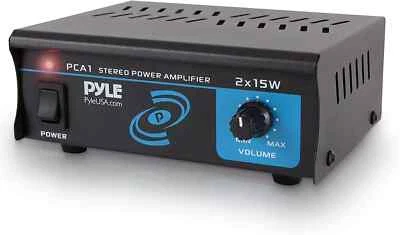 Pyle Compact 2-Channel 2x15W, Power Amplifier Portable - Image 1 of 4