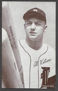 1947-66 EXHIBIT SUPPLY COMPANY Al Kaline DETROIT TIGERS (2 Bats) EX-MINT+ B - Picture 1 of 2