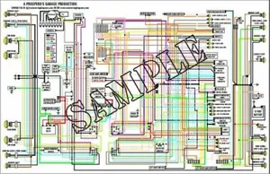 11x17 COLOR Wiring Diagram Austin Healey Sprite 1968 - Picture 1 of 4