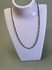 Vintage Crown Trifari Classic Silverplate Singapore Chain Link Necklace 14"