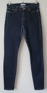 Pantalones de mezclilla 7 For All Mankind The Skinny para mujer W30 L29 azul enjuagado diseñador - Imagen 1 de 15