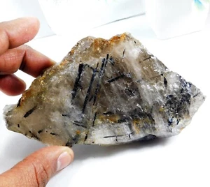 Natural 1686 Ct Beautifull "Rutilated Quartz" Rough Loose Gemstone_CERTIFIED - Picture 1 of 14