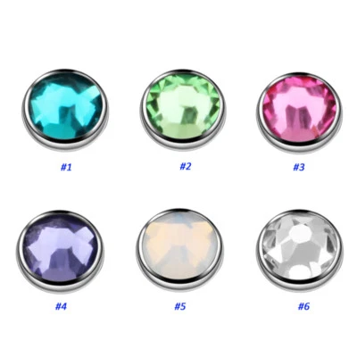 1PC G23 Titanium 3 Holes 2.4mm Rise Dermal Anchor Base with Flat Gem Top Jewelry - Image 1 of 4