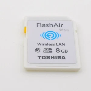 Toshiba W-03 FlashAir 8GB Wireless LAN Wi-Fi SD Card SDHC Tested good working - Picture 1 of 4