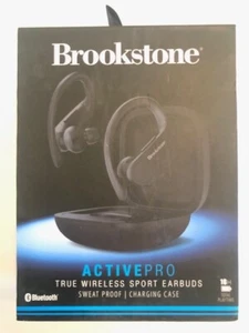 BROOKSTONE ACTIVEPRO  SPORTS FIT  Earbuds BK  BSTWS17BK----NEW - Picture 1 of 3