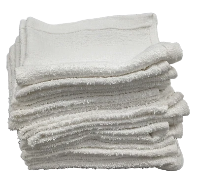 Paños de baño/artesanía/cocina/garaje/cara 12x12 blancos 1 lb por docena Foto 1 de 4