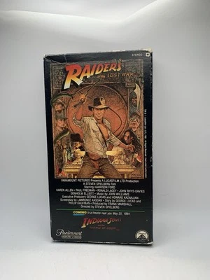 Indiana Jones Raiders of the Lost Ark VHS First Printing 1981 No Barcode Rare - Image 1 of 4