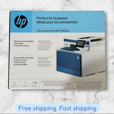 HP Color LaserJet Pro MFP 4301fdw Wireless All-in-One Color Laser Printer Scann - Image 1 of 4