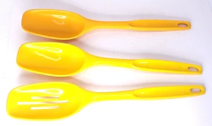 Vintage Foley, Set of 3,  2 Serving Spoons/1 Slotted Spoon, Nylon, Yellow, 11 in - Picture 1 of 5