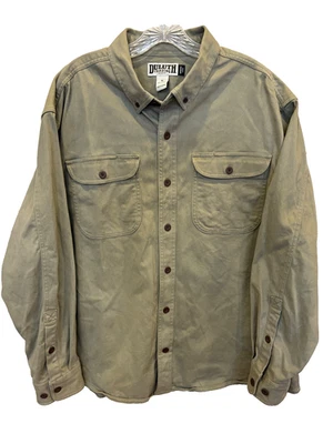 Duluth Trading Heavy Wt Shirt Mens XL Relaxed Fit Untucked Length Green LS - Image 1 of 4