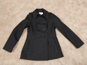 Michael Kors Women's Size Small/4 Wool Blend Gray Pea Coat EUC - Picture 1 of 7