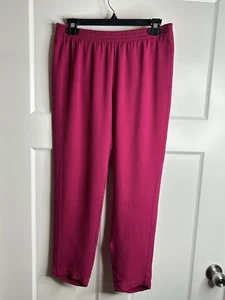 Theory Women’s Size Medium Silk Drawstring Pants Pink Cropped  6152 - Bild 1 von 9