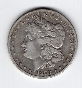 1878-CC Morgan Silver Dollar, Fine, Rim ding - Picture 1 of 2