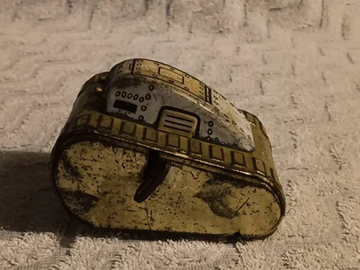 Antiguo tanque de rotación vintage de hojalata Windup Marx Superman 4" de largo funcionando 1949 Foto 1 de 4