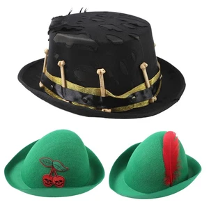 1Pcs Unisex Adults Pirate Hat Party Halloween Colony Felt Hat Cosplay Masquerade - Picture 1 of 39