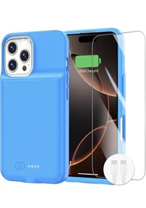 Custodia Batteria per iPhone 16 Pro, 15W Ricarica Rapida Custodia Caricabatterie 8500mAh - Foto 1 di 7