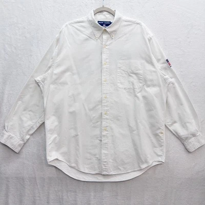 Camisa Ralph Lauren Sport Blaire Bandera EE. UU. Blanca Abotonada L (LEER) Foto 1 de 4
