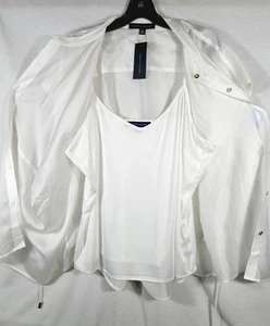 Tommy Hilfiger Women's Blouse with Attached Camisole White Size XL New w/Tags - Picture 1 of 9