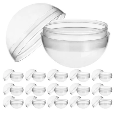  60 Pcs Palline Plastica Trasparente Sfere Di Riempibili Capsule Rotonde - Immagine 1 di 4
