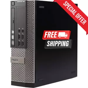 Dell Desktop SFF PC Computer 16GB RAM 2TB HDD Windows 10 Wi-Fi DVD/RW - Picture 1 of 4