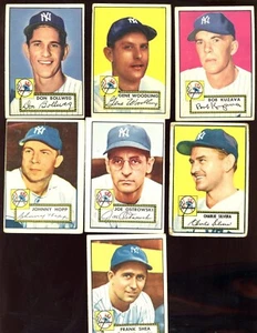 1952 Topps Baseball Card Lot All World Champion New York Yankees 7 Diff G/VGEX+ - Picture 1 of 1