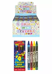 1 - 1000 Pack 4 Mini SUPERHERO Colouring Wax Crayons Lucky Dip Party Bag Toys - Picture 1 of 1