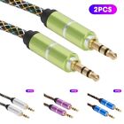 2PCS 3.5mm Male To Male AUX Cable Spring Line For Car Speaker MP4 Head NDE