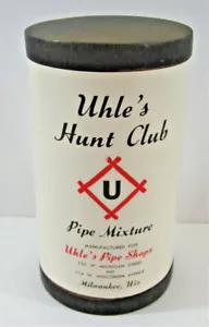 Vintage Hunt Club Tobacco Paper Label Cardboard Can Uhles Pipe Shop Milwaukee Wi - Picture 1 of 4