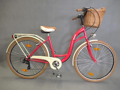 28" ZOLL DAMENFAHRRAD KORB GRATIS  CITYBIKE CITYRAD DAMENRAD  VILAGE 6 Gänge - Bild 1 von 4