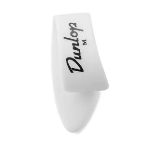 Jim Dunlop Finger and Thumb Picks Plectrums White, Red, Shell or Clear - Picture 1 of 51