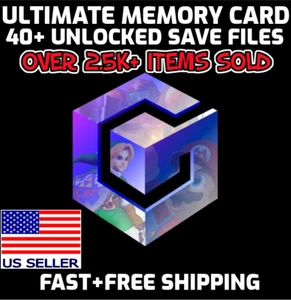 UNLOCKED Gamecube Memory Card 40+ Save Files 16MB SHIPS FAST+FREE - Picture 1 of 2